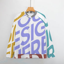 Cargar imagen en el visor de la galería, Chaqueta de Deporte Casual Uniforme de Béisbol Holgado para Mujer NZ2205053 Personalizada con impresión completa de múltiples imágenes con Foto Logo Patrón Texto