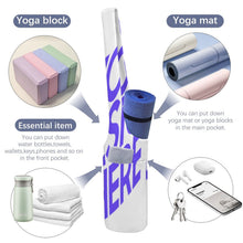 Cargar imagen en el visor de la galería, Versátil bolsa de almacenamiento para esterilla de yoga con bolsillos de gran capacidad personalizado con patrón foto texto