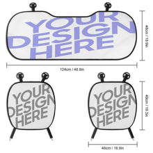Cargar imagen en el visor de la galería, Juego de Cojines de Seda de Hielo para Coche QC1104029 Personalizado Impresión Completa de Dos Imágenes con Foto Logo Patrón Texto