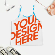 Cargar imagen en el visor de la galería, Traje de pijama para mujer ropa de hogar informal con tirantes de satén personalizado con patrón foto texto (impresión de imágenes múltiples)