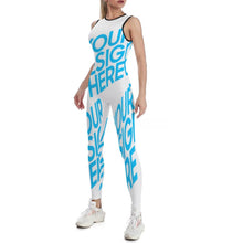 Cargar imagen en el visor de la galería, Mono de Yoga Leggings sin mangas de deporte fitness para Mujer XG001 Personalizado con Impresión Completa de una imagen con Foto Logo Patrón Texto