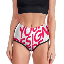 Cargar imagen en el visor de la galería, Pantalones cortos de yoga y gimnasia para mujer XG002 personalizado con patrón foto texto (impresión de imágenes múltiples)