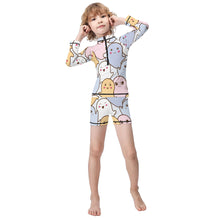 Cargar imagen en el visor de la galería, Traje de Baño de surf manga larga con cremallera patalones cortos para niños ET001 Personalizado con Impresión Completa con Foto Logo Patrón Texto