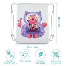 Cargar imagen en el visor de la galería, Mochila Bolsa con cordones de cierre de lienzo para gimnasio o deportes, grande, bolsa grande, Viajar XB0604001 Personalizada con Foto, Texto o Logo