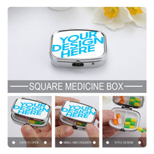 Cargar imagen en el visor de la galería, Pastillero Cuadrado Metalico Portátil JJ0521162 Personalizado Impresión con Foto Logo Patrón Texto Imágen