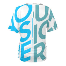 Cargar imagen en el visor de la galería, Camiseta Plisada Sexy con Cuello de Pico Manga Corta para Mujer BHT Personalizada Impresion Completa de Múltiples Imágenes con Foto Logo Patrón Texto