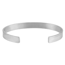 Cargar imagen en el visor de la galería, Brazalete / Pulsera abierta de plata de ley 925 chapado en oro / oro rosa de 18K para mujer hombre S0009 Personalizado Grabado con Texto Nombre