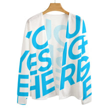 Cargar imagen en el visor de la galería, Cárdigan de punto casual para mujer NZ055 Personalizado con Impresión Completa de una imagen con Foto Logo Patrón Texto