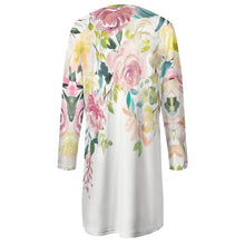 Cargar imagen en el visor de la galería, Sudadera sin capucha manga larga con cuello redondo bolsillo grande para mujer A072 Personalizada con Impresión Completa de múltiples imágenes con Foto Logo Patrón Texto