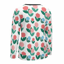 Cargar imagen en el visor de la galería, Camiseta Blusa de Moda Estilo Casual Sueltas Holgada Manga Larga Cuello Redondo para Mujer NZ051 Personalizada con Impresión Completa de una imagen con Foto Logo Patrón Texto