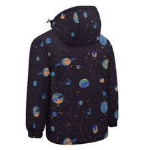 Cargar imagen en el visor de la galería, Chaqueta corta fina deportiva con capucha protegido de viento para niños niñas A537 Personalizada con Impresión Completa de múltiples imágenes con Foto Logo Patrón Texto