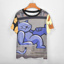 Cargar imagen en el visor de la galería, Camiseta casual manga corta talla grande para mujer A562 Personalizada con Impresión Completa de múltiples imágenes con Foto Logo Patrón Texto