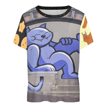 Cargar imagen en el visor de la galería, Camiseta casual manga corta talla grande para mujer A562 Personalizada con Impresión Completa de múltiples imágenes con Foto Logo Patrón Texto