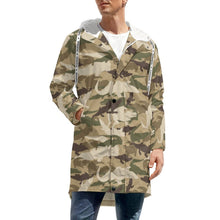 Cargar imagen en el visor de la galería, Chaqueta / Abrigo larga con forro polar prueba de viento invierno para hombre A677 Personalizada con Impresión Completa de múltiples imágenes con Foto Logo Patrón Texto