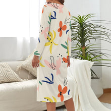 Cargar imagen en el visor de la galería, Camisón de dormir largo de casa Pijama Vestido Cómodo Suave para mujer AEQ Personalizado con Impresión Completa de múltiples imágenes con Foto Logo Patrón Texto