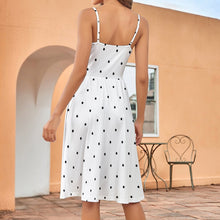 Cargar imagen en el visor de la galería, Vestido largo de tirantes de moda para mujer AJQ Personalizado con Impresión Completa de múltiples imágenes con Foto Logo Patrón Texto