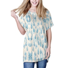 Cargar imagen en el visor de la galería, Camiseta larga cuello redondo manga corta para mujer AQT Personalizada con Impresión Completa de múltiples imágenes con Foto Logo Patrón Texto