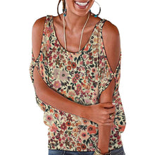 Cargar imagen en el visor de la galería, Camiseta hombros descubiertos sin manga sexy Talla Grande para mujer AUT Personalizada con Impresión Completa de múltiples imágenes con Foto Logo Patrón Texto