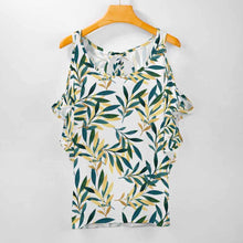 Cargar imagen en el visor de la galería, Camiseta hombros descubiertos sin manga sexy Talla Grande para mujer AUT Personalizada con Impresión Completa de una imagen con Foto Logo Patrón Texto