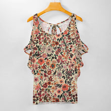 Cargar imagen en el visor de la galería, Camiseta hombros descubiertos sin manga sexy Talla Grande para mujer AUT Personalizada con Impresión Completa de múltiples imágenes con Foto Logo Patrón Texto