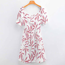 Cargar imagen en el visor de la galería, Vestido manga farol cuello redondo ancho dulce mono para mujer B271 Personalizado con Impresión Completa de una imagen con Foto Logo Patrón Texto