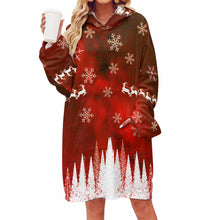 Cargar imagen en el visor de la galería, Abrigo / Sudadera con capucha caliente con forro polar de moda para mujer B412 Personalizado con Foto Logo Patrón Texto (Impresión Completa de una imagen)