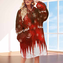 Cargar imagen en el visor de la galería, Abrigo / Sudadera con capucha caliente con forro polar de moda para mujer B412 Personalizado con Foto Logo Patrón Texto (Impresión Completa de una imagen)