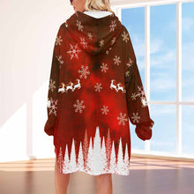 Cargar imagen en el visor de la galería, Abrigo / Sudadera con capucha caliente con forro polar de moda para mujer B412 Personalizado con Foto Logo Patrón Texto (Impresión Completa de una imagen)