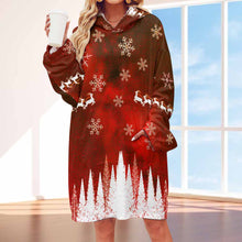 Cargar imagen en el visor de la galería, Abrigo / Sudadera con capucha caliente con forro polar de moda para mujer B412 Personalizado con Foto Logo Patrón Texto (Impresión Completa de una imagen)