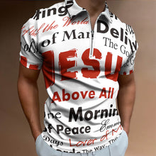 Cargar imagen en el visor de la galería, POLOS de manga corta con cremallera para hombre B470 Personalizados con Impresión Completa de con Foto Logo Patrón Texto