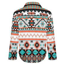 Cargar imagen en el visor de la galería, Camisa con dobladillo irregular manga larga para mujer B648 Personalizada con Impresión Completa de múltiples imágenes con Foto Logo Patrón Texto