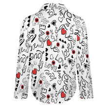 Cargar imagen en el visor de la galería, Camisa con dobladillo irregular manga larga para mujer B648 Personalizada con Impresión Completa de una imagen con Foto Logo Patrón Texto