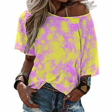 Cargar imagen en el visor de la galería, Camiseta Sexy hombro descubierto manga media para mujer BAT Personalizada con Impresión Completa de una imagen con Foto Logo Patrón Texto