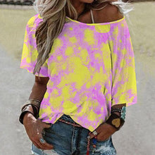 Cargar imagen en el visor de la galería, Camiseta Sexy hombro descubierto manga media para mujer BAT Personalizada con Impresión Completa de una imagen con Foto Logo Patrón Texto