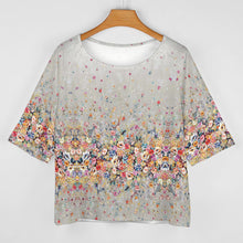 Cargar imagen en el visor de la galería, Camiseta Sexy hombro descubierto manga media para mujer BAT Personalizada con Impresión Completa de múltiples imágenes con Foto Logo Patrón Texto