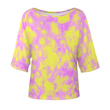 Cargar imagen en el visor de la galería, Camiseta Sexy hombro descubierto manga media para mujer BAT Personalizada con Impresión Completa de una imagen con Foto Logo Patrón Texto