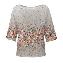 Cargar imagen en el visor de la galería, Camiseta Sexy hombro descubierto manga media para mujer BAT Personalizada con Impresión Completa de múltiples imágenes con Foto Logo Patrón Texto