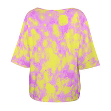 Cargar imagen en el visor de la galería, Camiseta Sexy hombro descubierto manga media para mujer BAT Personalizada con Impresión Completa de una imagen con Foto Logo Patrón Texto