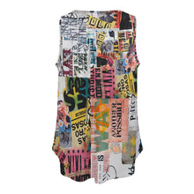Cargar imagen en el visor de la galería, Camiseta sin mangas con botones para mujer BCT Personalizada con Impresión Completa de una imagen con Foto Logo Patrón Texto
