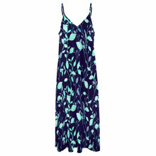 Cargar imagen en el visor de la galería, Vestido Largo con Tirantes estampado de moda para mujer BDQ Personalizado con Impresión Completa de una imagen con Foto Logo Patrón Texto