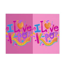 Cargar imagen en el visor de la galería, Versión vertical tarjeta de felicitación tarjeta postal tarjeta foto personalizada con logotipo texto patrón fotos