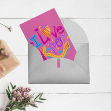 Cargar imagen en el visor de la galería, Versión vertical tarjeta de felicitación tarjeta postal tarjeta foto personalizada con logotipo texto patrón fotos