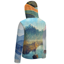 Cargar imagen en el visor de la galería, Sudadera con Capucha de Felpa con Cremallera Chaqueta Gruesa Manga Larga con Forro Polar para mujer BH1 Personalizada con Impresión Completa de múltiples imágenes con Foto Logo Patrón Texto