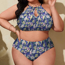 Cargar imagen en el visor de la galería, Bikini / Traje de baño Talla Grande estilo halter de tirantes de mujer BK2040 Personalizado con impresión completa de una imagen con Foto Logo Patrón Texto