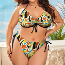 Cargar imagen en el visor de la galería, Bikini triángulo / Traje de Baño Talla Grande con Estampado para Mujeres BK2059 Personalizado con Impresión Completa de múltiples imágenes con Foto Logo Patrón Texto