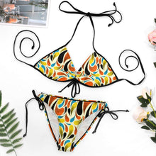 Cargar imagen en el visor de la galería, Bikini triángulo / Traje de Baño Talla Grande con Estampado para Mujeres BK2059 Personalizado con Impresión Completa de múltiples imágenes con Foto Logo Patrón Texto