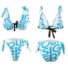 Cargar imagen en el visor de la galería, Bikini de Triángulo Sexy con estampado / Traje de baño de dos piezas para mujer BK2063 Personalizado con impresión completa de una sola imagen con Foto Logo Patrón Texto