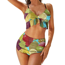 Cargar imagen en el visor de la galería, Bikini / Traje de Baño de moda para Mujer de Cintura Alta BK2066 Personalizado con impresión completa de múltiples imágenes con Foto Logo Patrón Texto