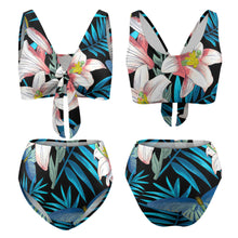 Cargar imagen en el visor de la galería, Traje de baño / Bikini de Cintura Alta con Cintas BK2079 Personalizado con impresión completa de múltiples imágenes con Foto Logo Patrón Texto