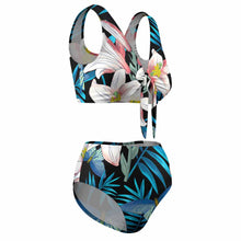 Cargar imagen en el visor de la galería, Traje de baño / Bikini de Cintura Alta con Cintas BK2079 Personalizado con impresión completa de múltiples imágenes con Foto Logo Patrón Texto